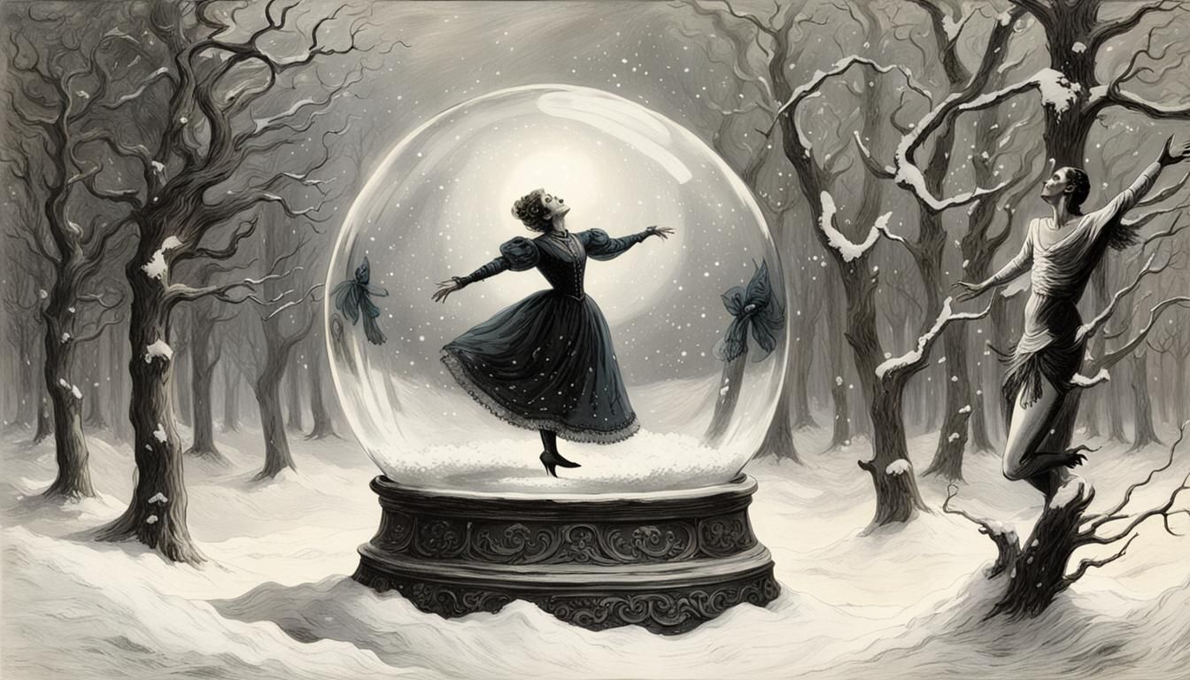 Horror Dancer in Snow Globe