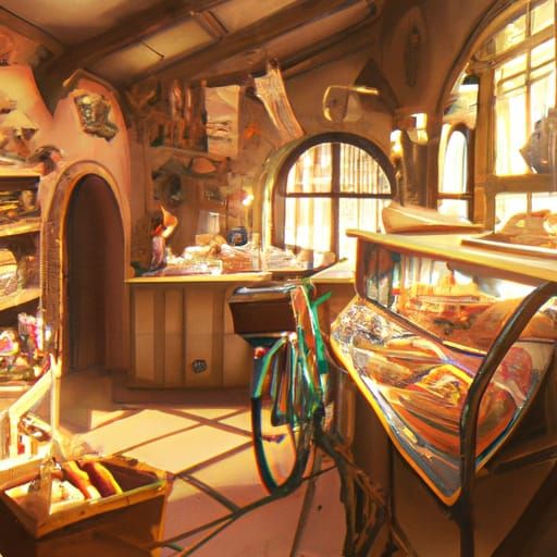 Charming Bakery in Studio Ghibli Anime Style