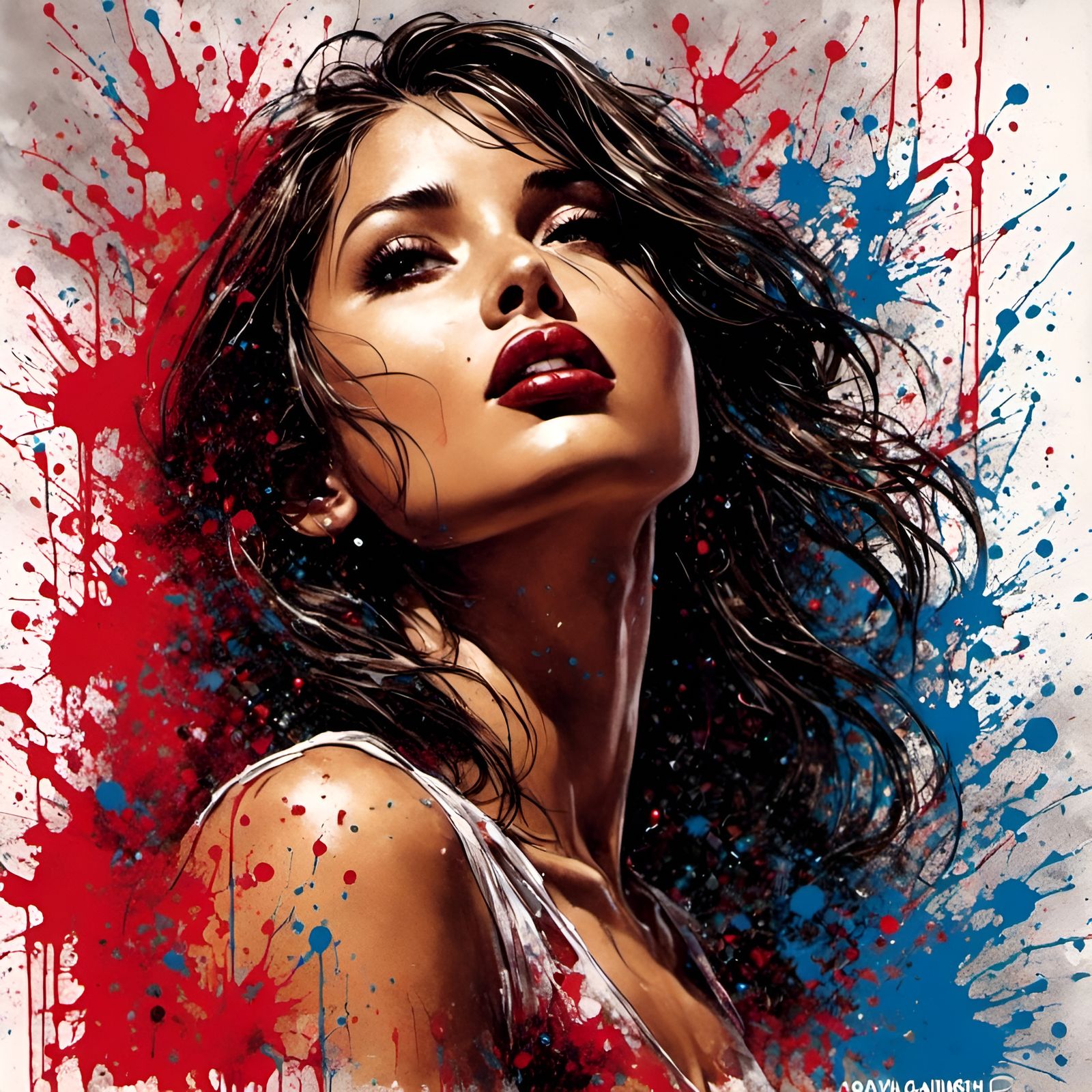 Ana de Armas as Femme Fatale in Graffiti Art