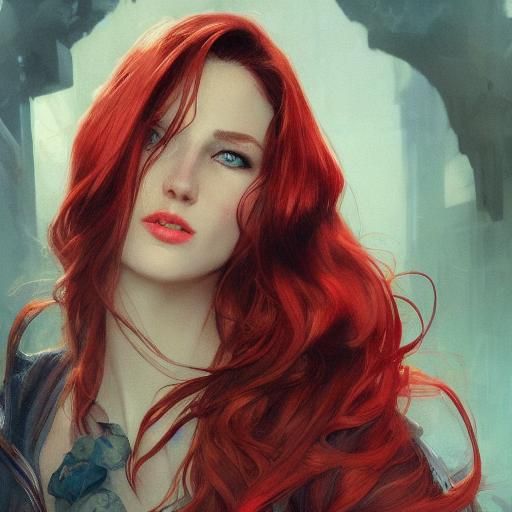 Duality Portrait: Girl and Beast in Digital Art Style