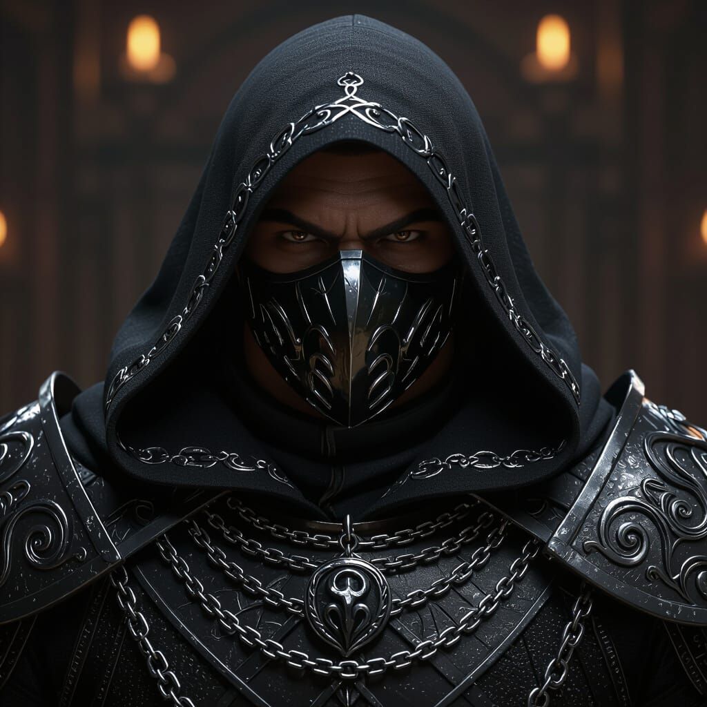 Mystical Ouroboros Man in Dark Giger-Inspired Style