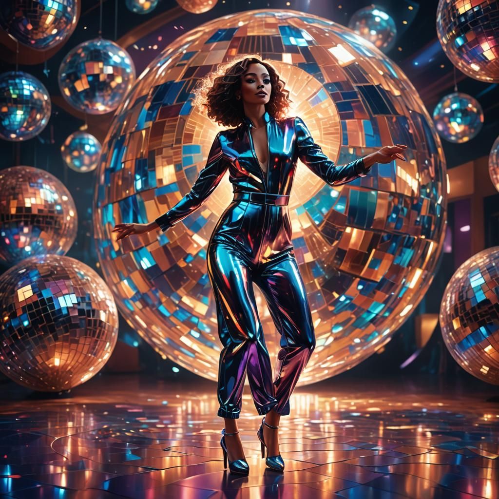 Disco Girl Dancing: Fantasy Concept Art
