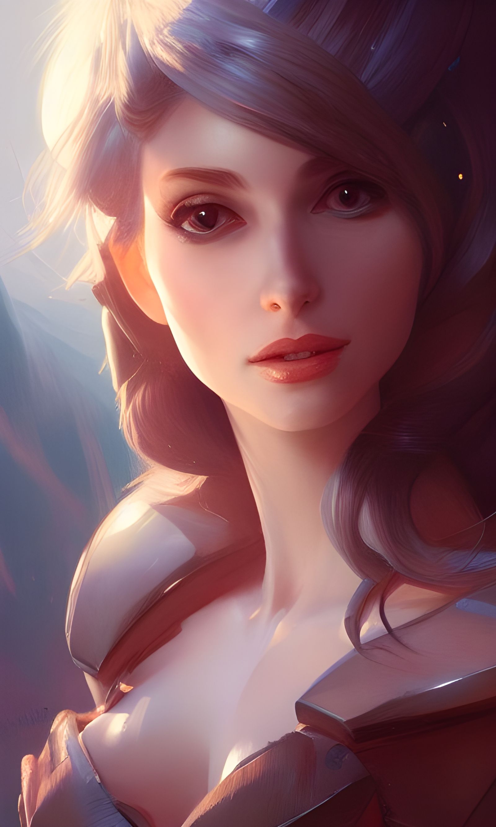 Fantasy Lady Portrait in Hyperrealistic Style