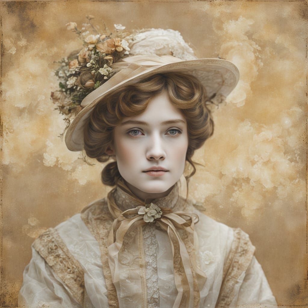 Tea-Stained Porcelain Portrait of a Lady