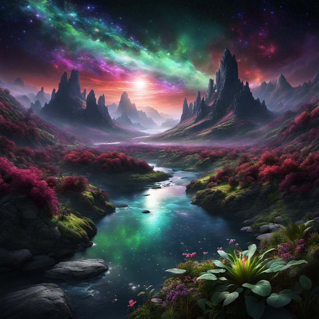 Valley of Alien Plants in Galaxy Center