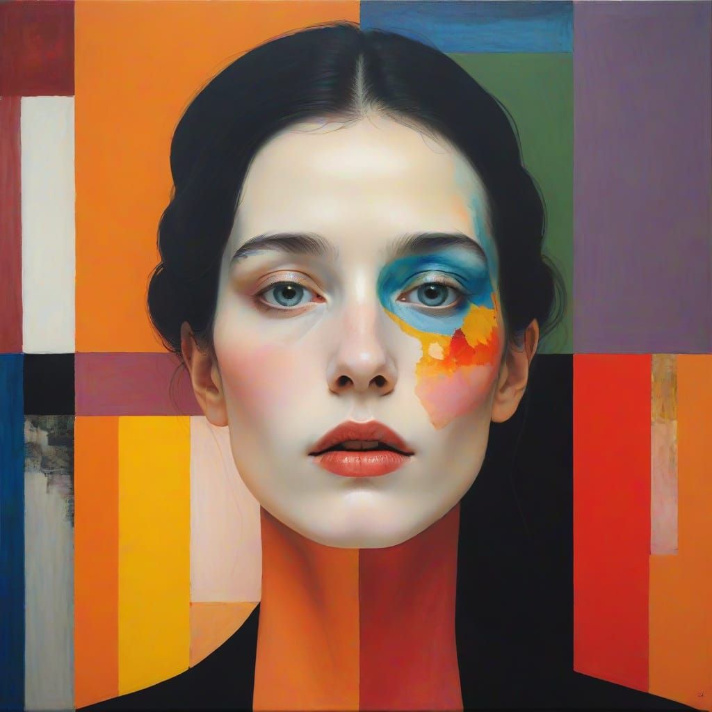 Portrait in the Style of Klimt and Viertel