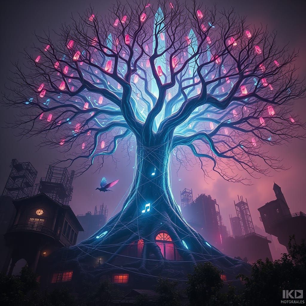 Colossal Crystalline Tree in Forgotten City