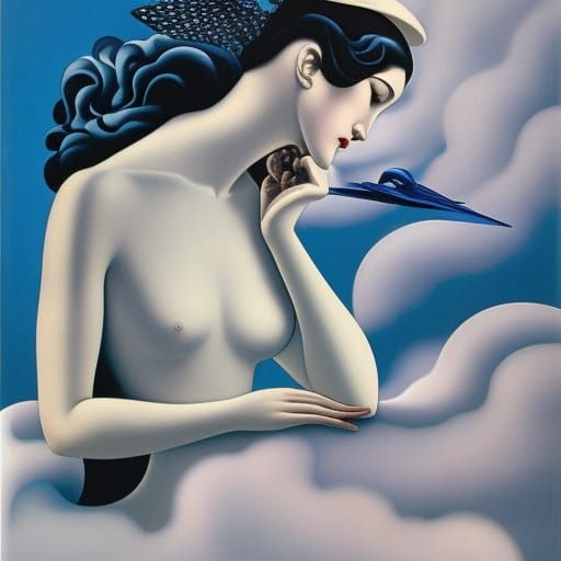 silver midnight, lady and bird