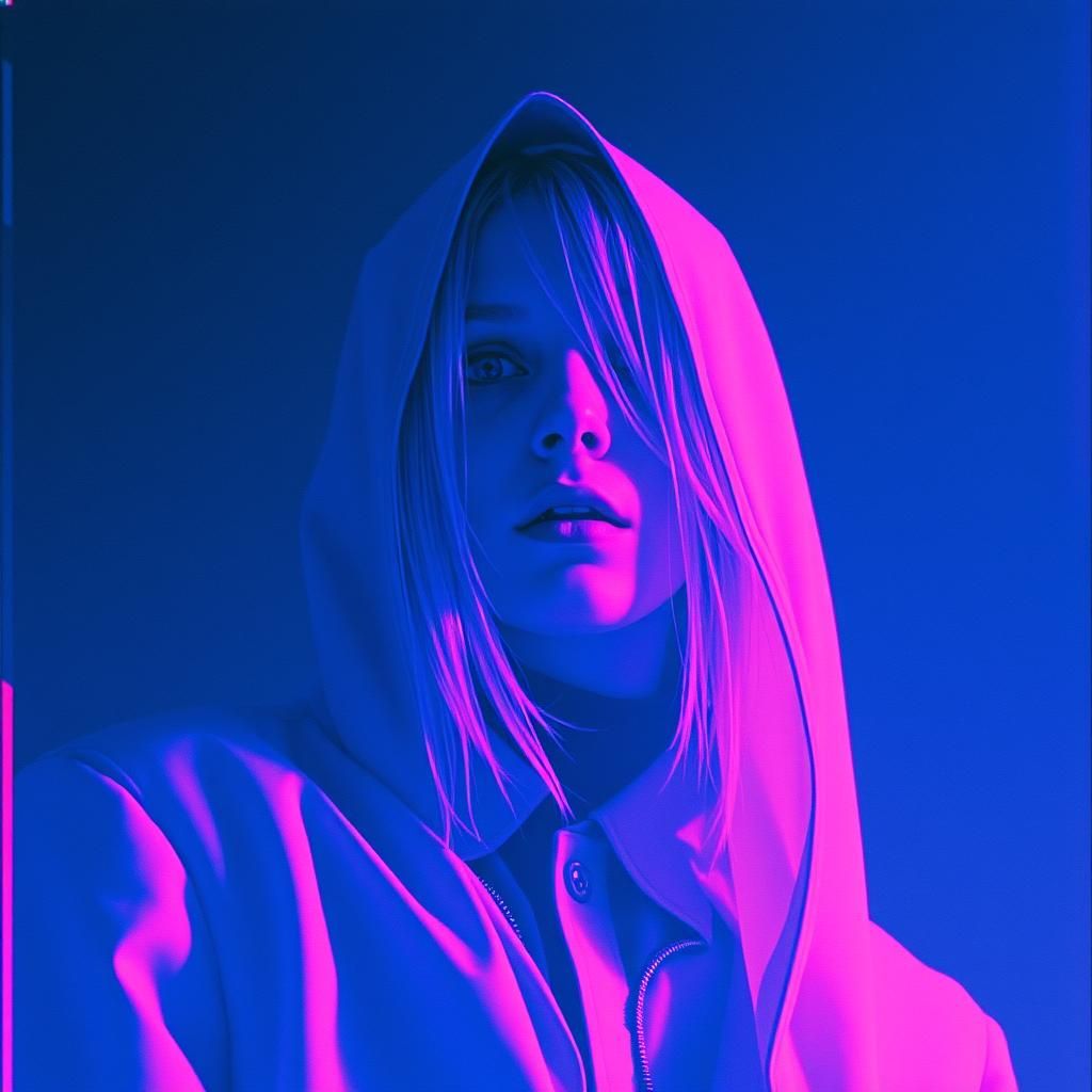 Abstract Constellation in Glitchcore Style