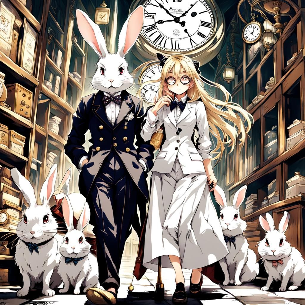 Alice in wonderland, doujin style the white rabbit's apprentice