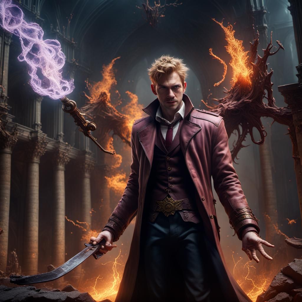 Constantine unleashes magic to kill the demons