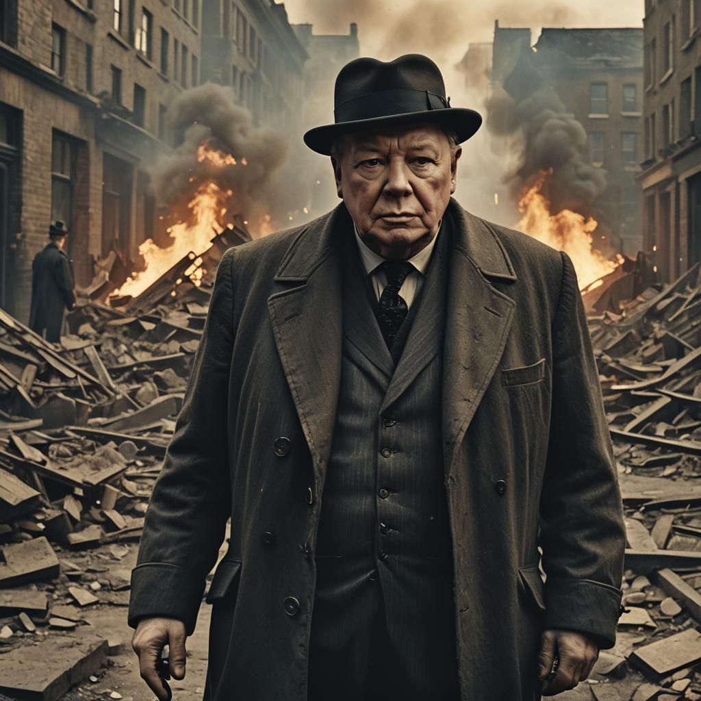 Gary Oldman as Churchill in the Blitz
