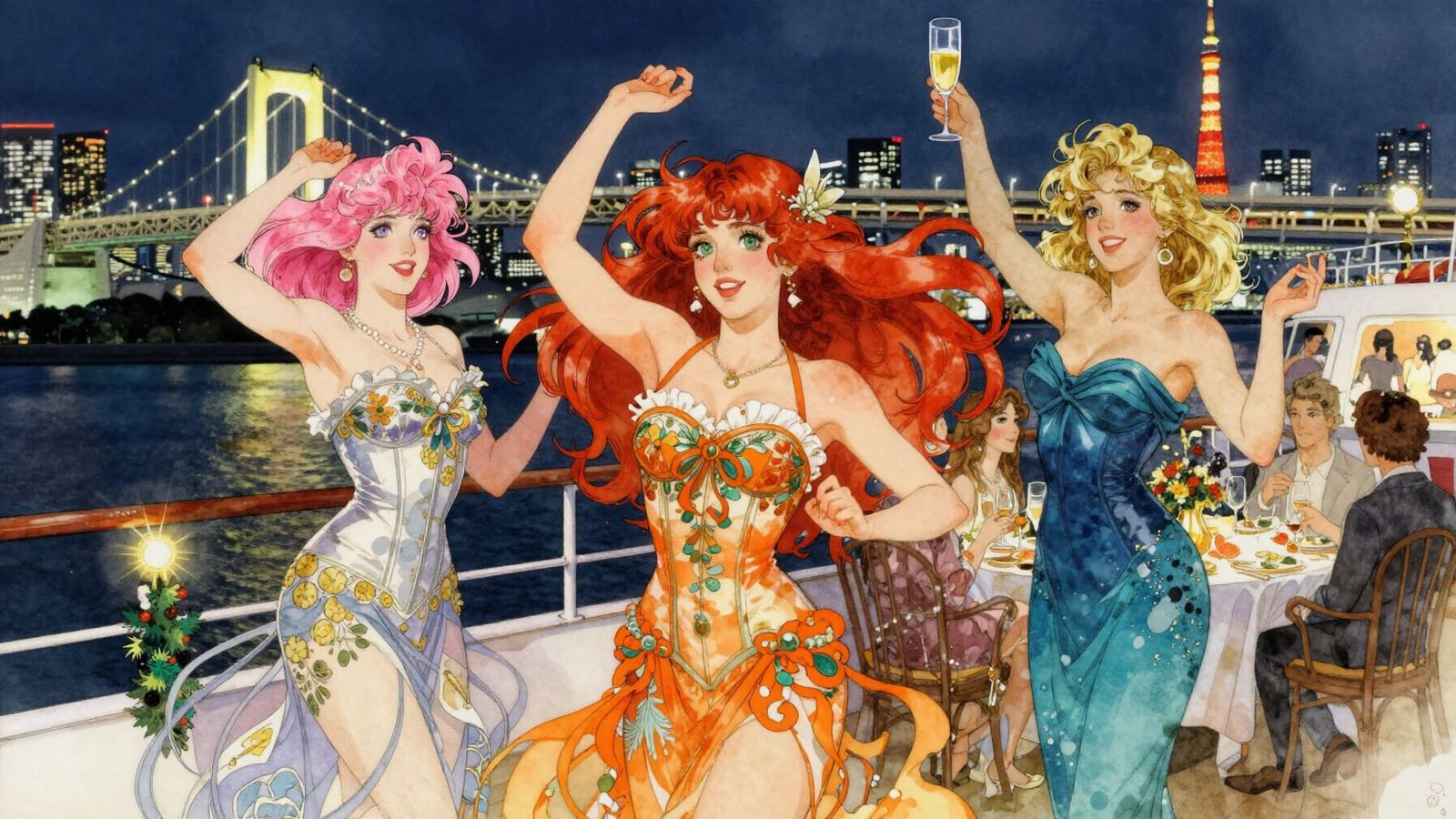 Christmas Party Cruise in Tokyo Harbor