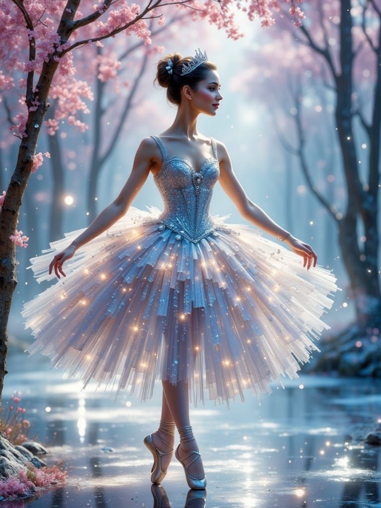 Ballerina in Nutcracker Ballet, Shimmering Tutu, Sugar Plum ...