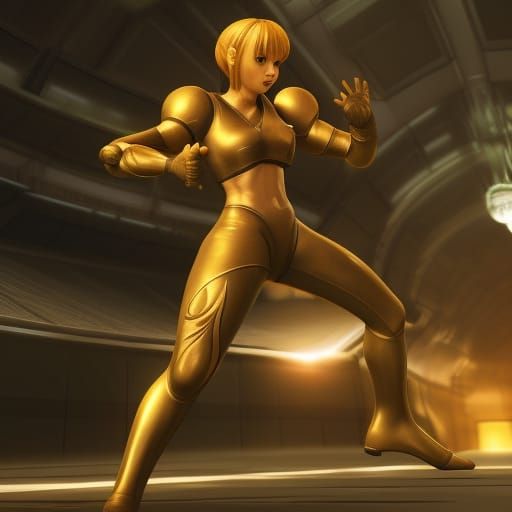 Samus Aran Dojo Kung Fu in 3D Game Style