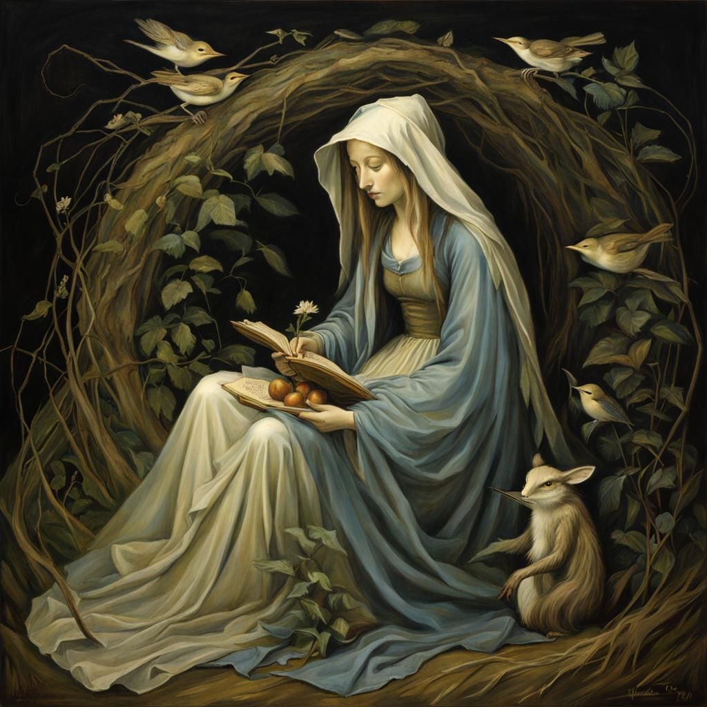 Whistler's Mother Reimagined as Fantasy Art