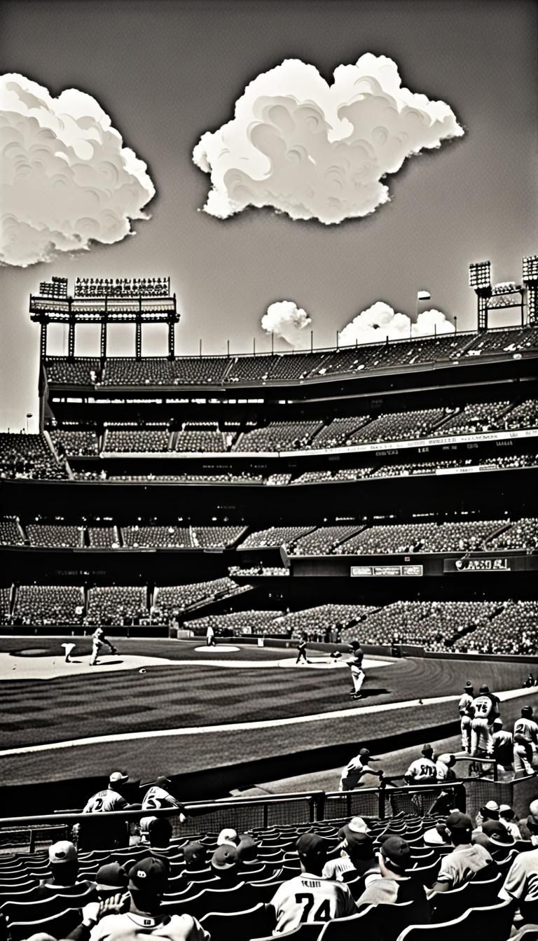 Decisive Baseball Moment on a Beautiful Day