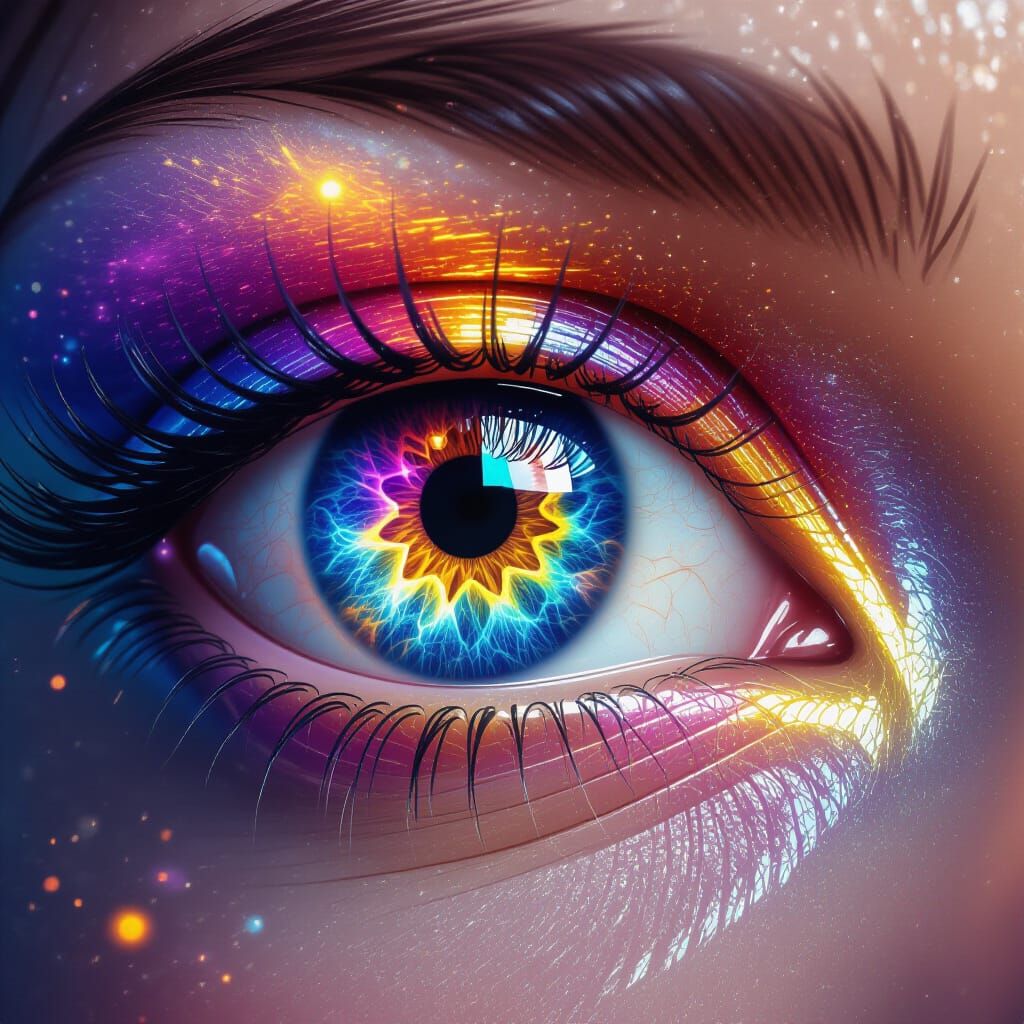 Intricate Galactic Eye in Digital Art