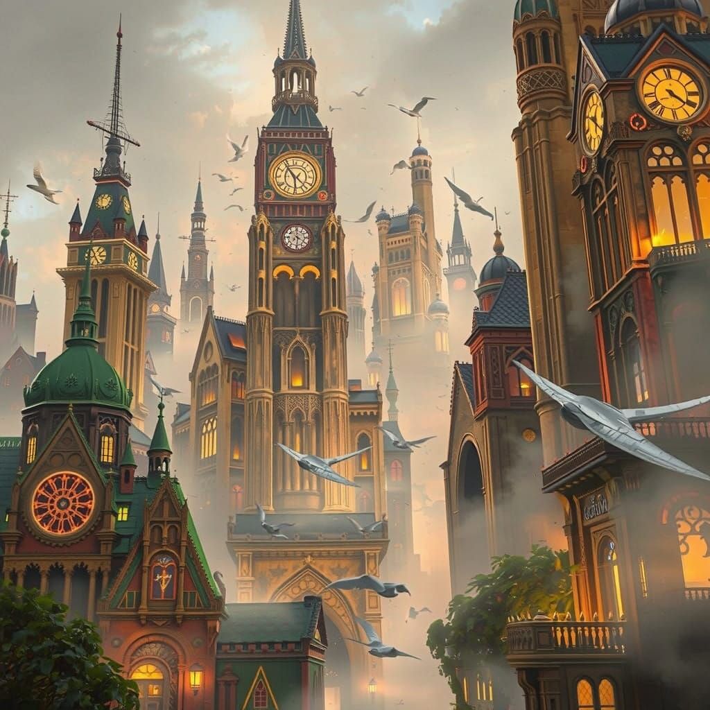 Mysterious Figure in a Hyperreal Atmosphere