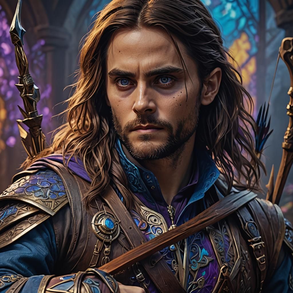 Ranger Portrait in Dark Fantasy Art Nouveau Style