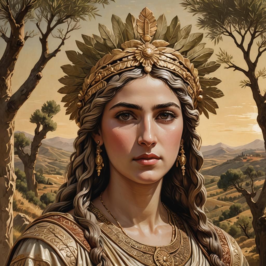 Queen Eurydike Portrait in Hellenistic Style