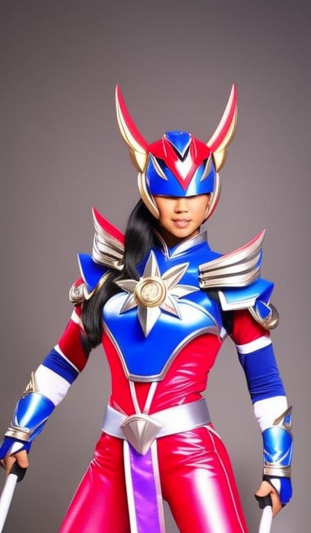 Chun Li as Blue Power Ranger Mashup