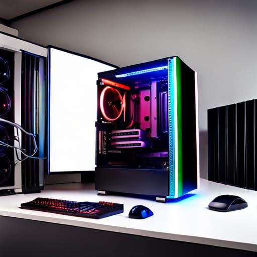 RGB Gaming PC Setup: Vibrant High-End Hardware