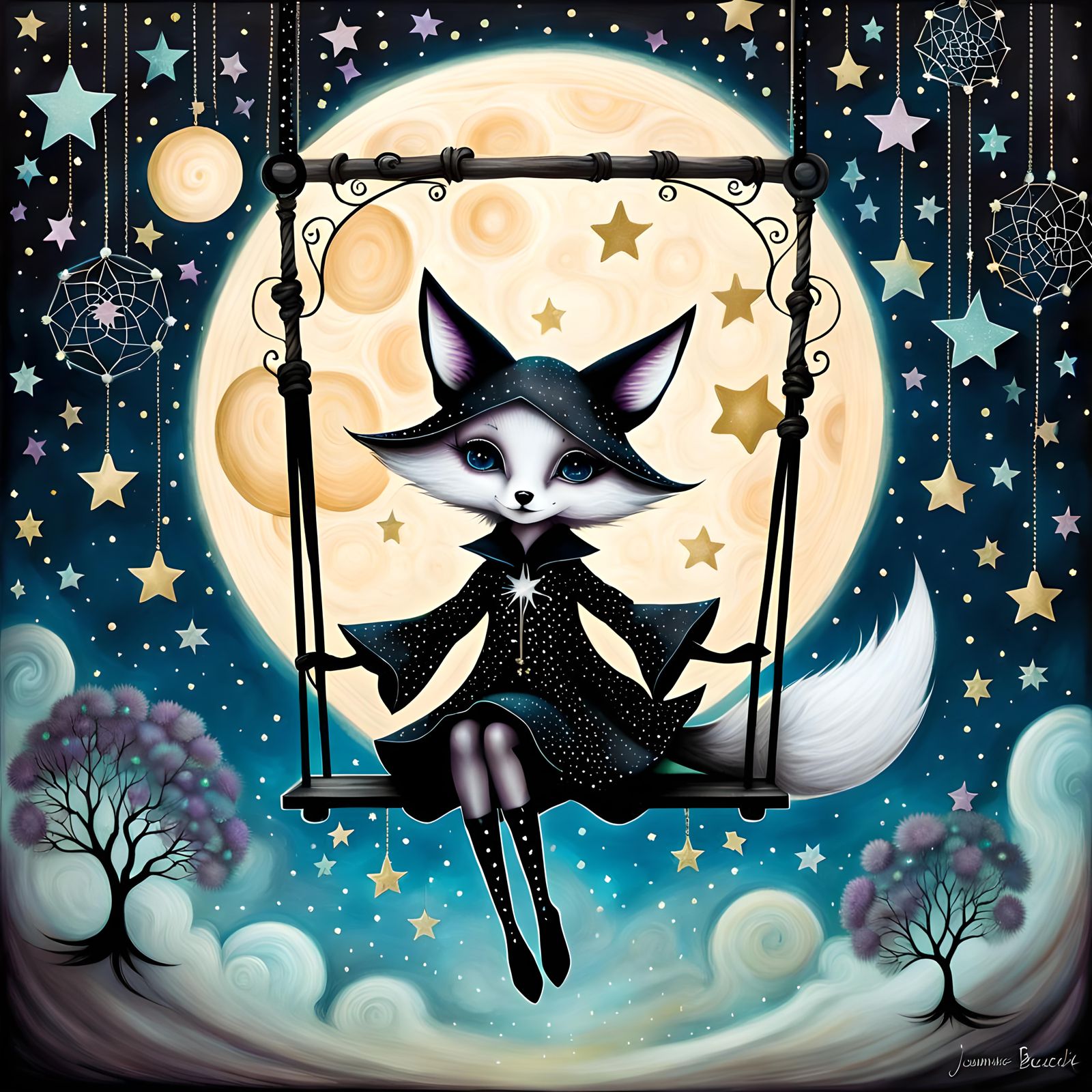 Fox Kangaroo Dream in Pop Surrealism Style