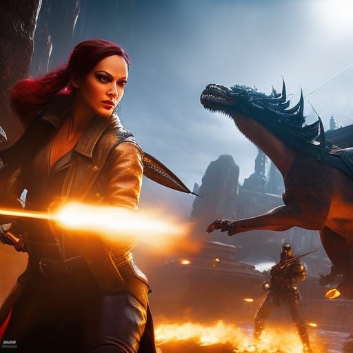 Hyperrealistic Female Boxer in Splash Art Style