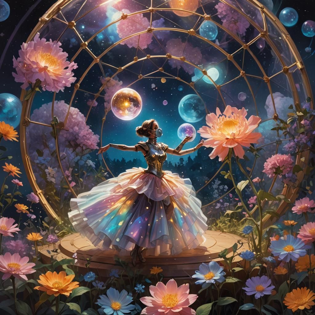 Space Ballerina with Moon Flowers: Concept Art