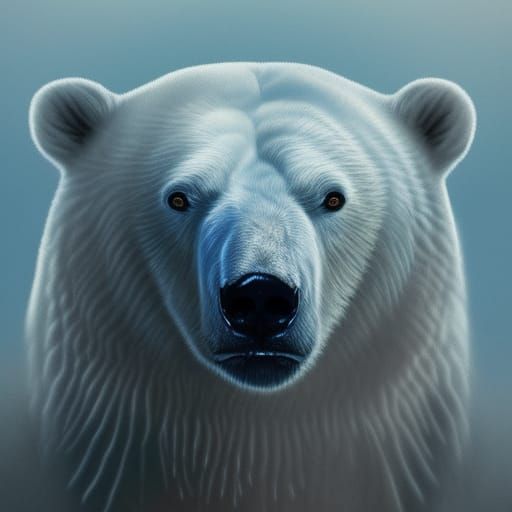 Hyperdetailed Portrait of a Polar Bear