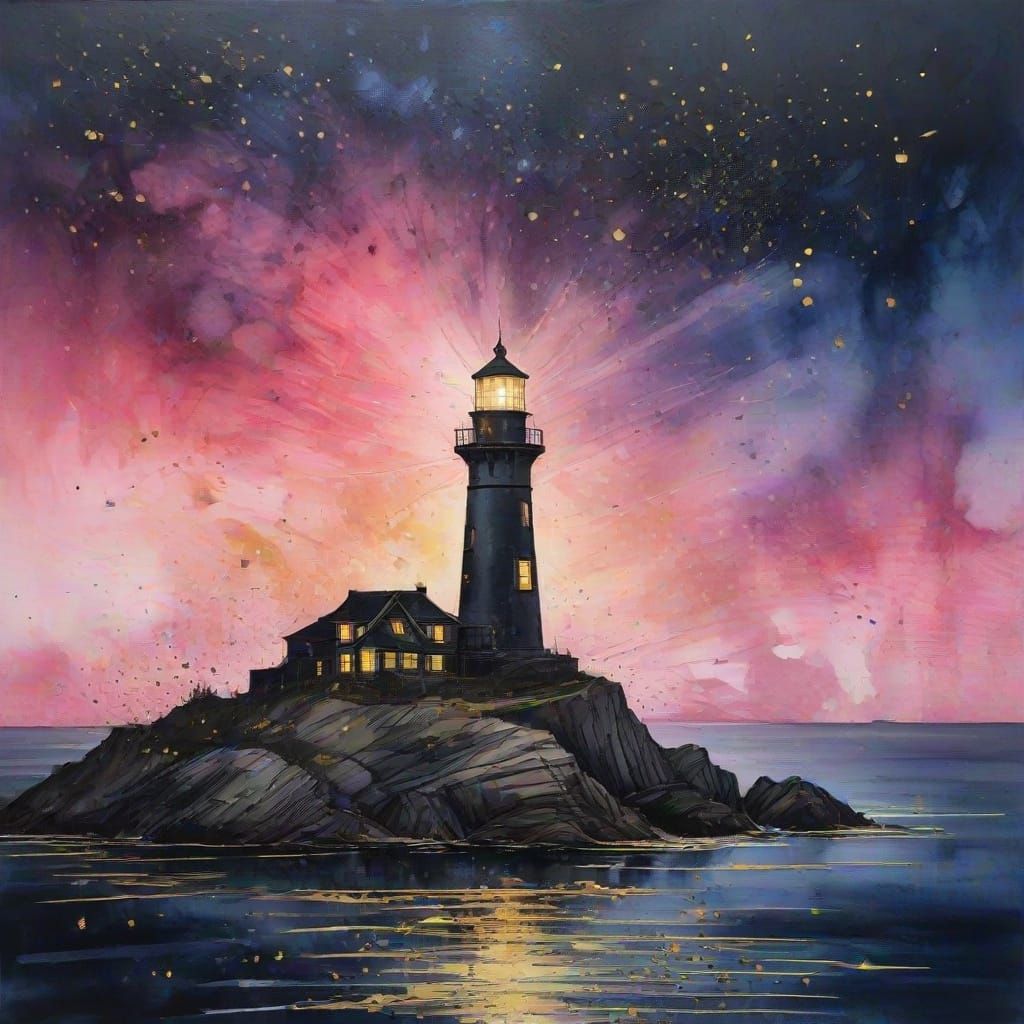 Lighthouse in the night