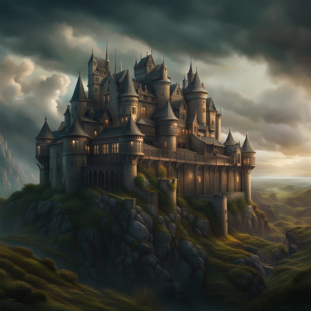 Ancient Celtic Fantasy Castle: Digital Matte Painting