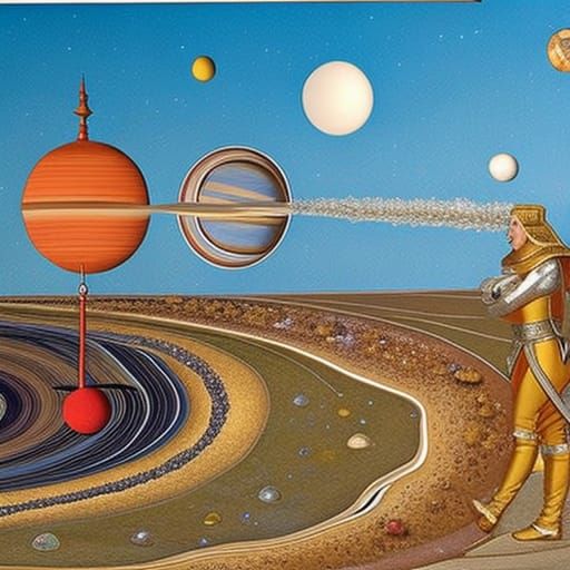 Solar System as Victorian Fairy Painting