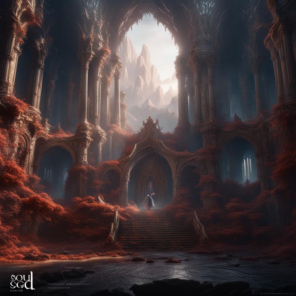 Soul of God in Nothingness: Detailed Matte Painting