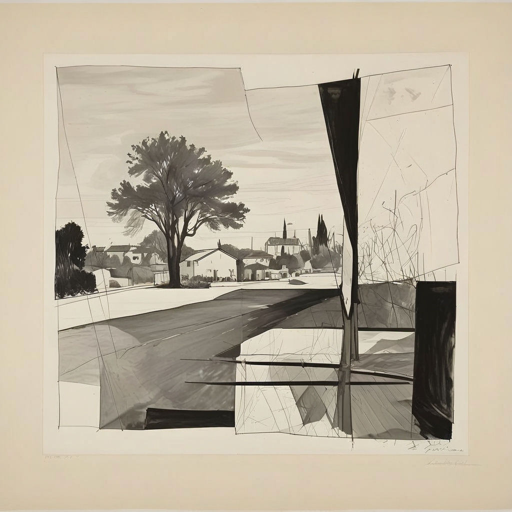 Expressive Landscape in Neo-Expressionist Style