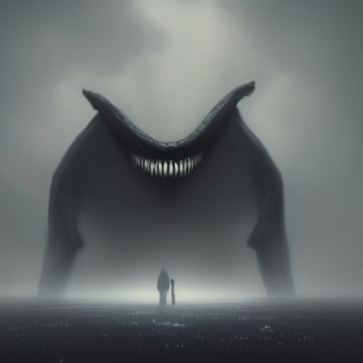 Eerie Eyeless Mouth in Dark Fantasy Concept Art