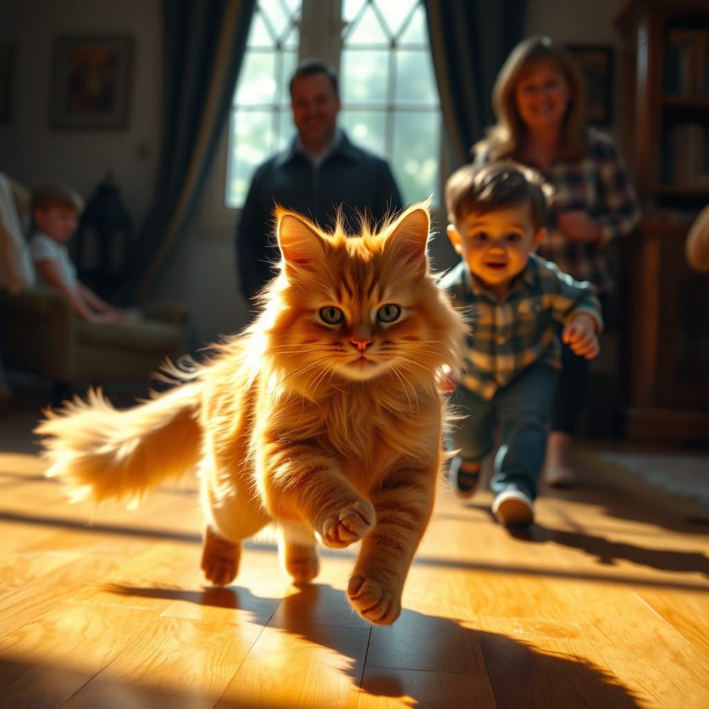 Crookshanks in the potter house when Harry was a toddler.