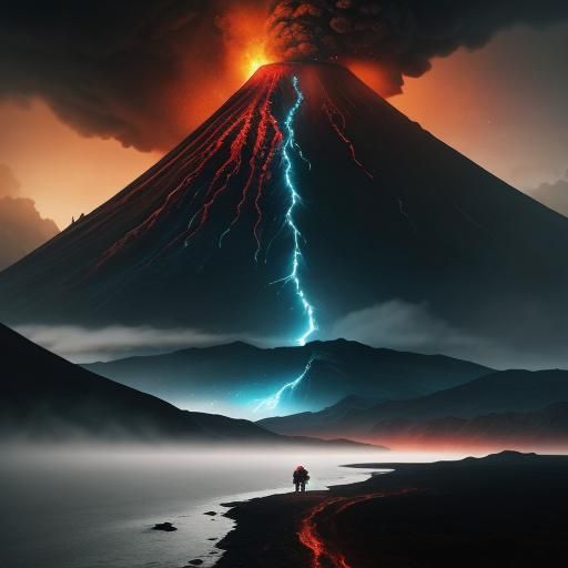 Erupting Volcanoes in a Mystical Realm