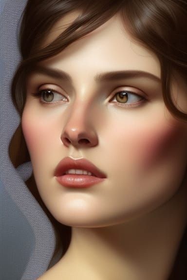 An attractive brunette with a look typical of the 1300s.