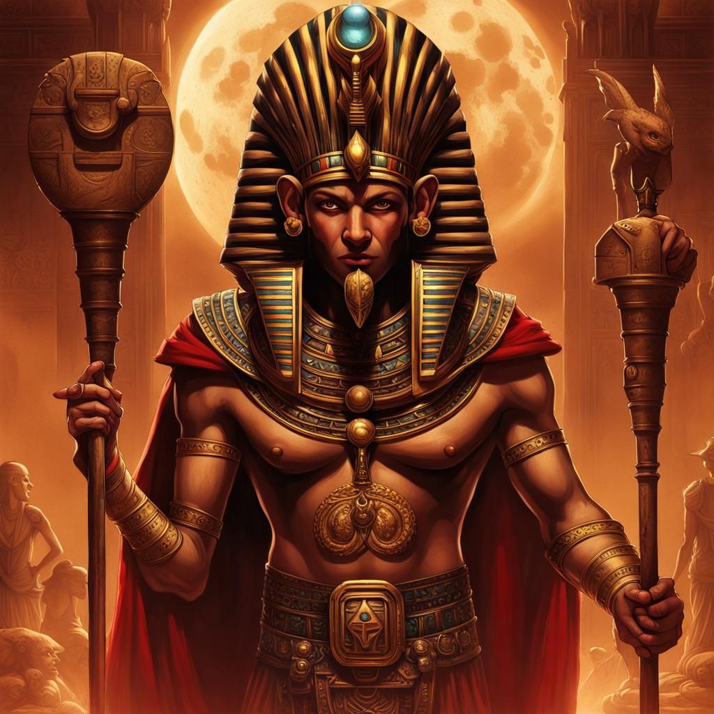 Egyptian Pharaoh Summons Cat-Dog Demon Hybrid