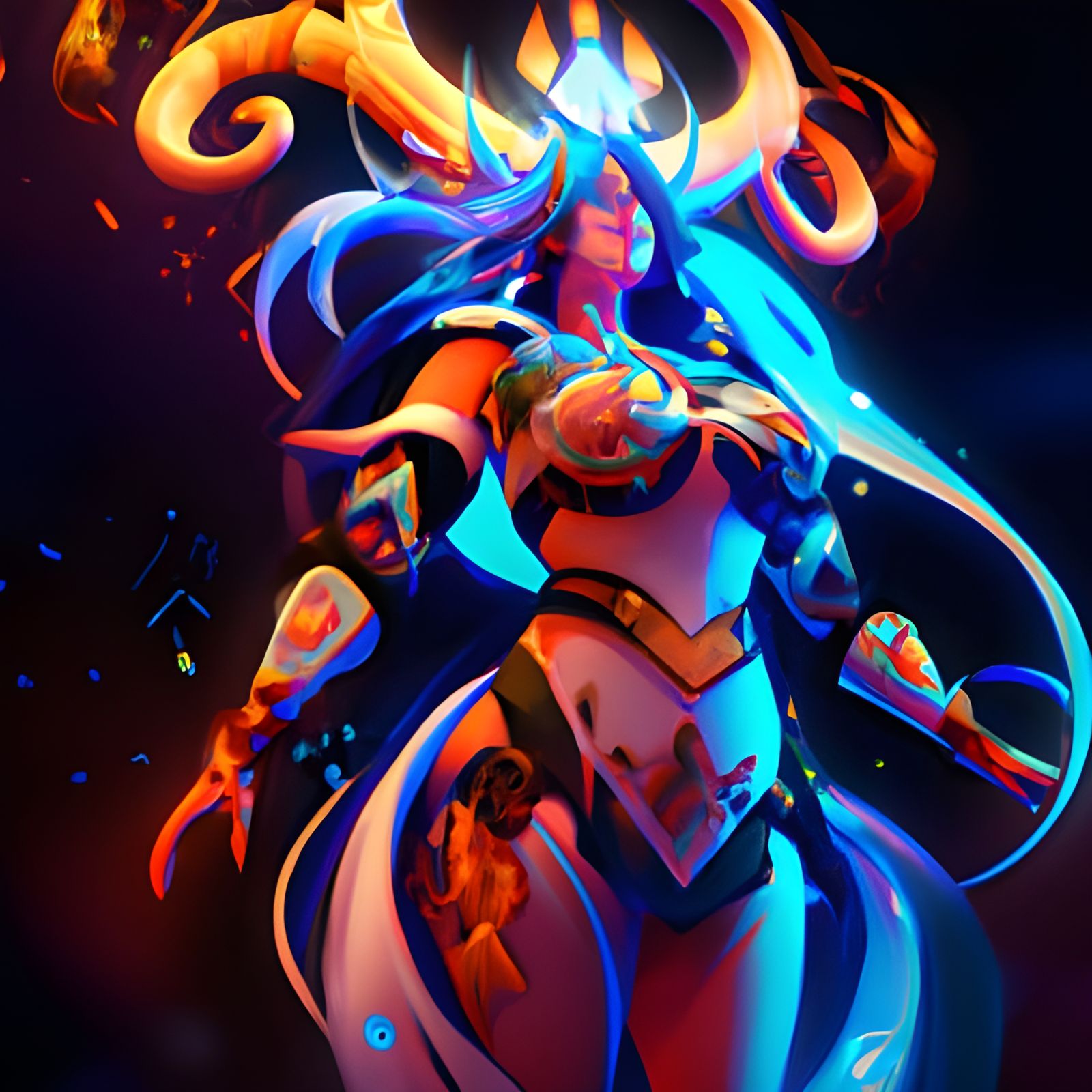 Enchanted Goddess in a Mystical Fantasy Painting