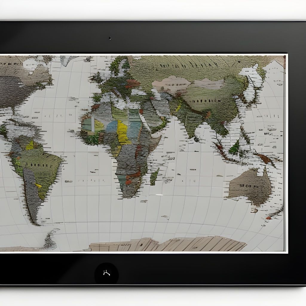 Detailed World Map in Professional Photography Style