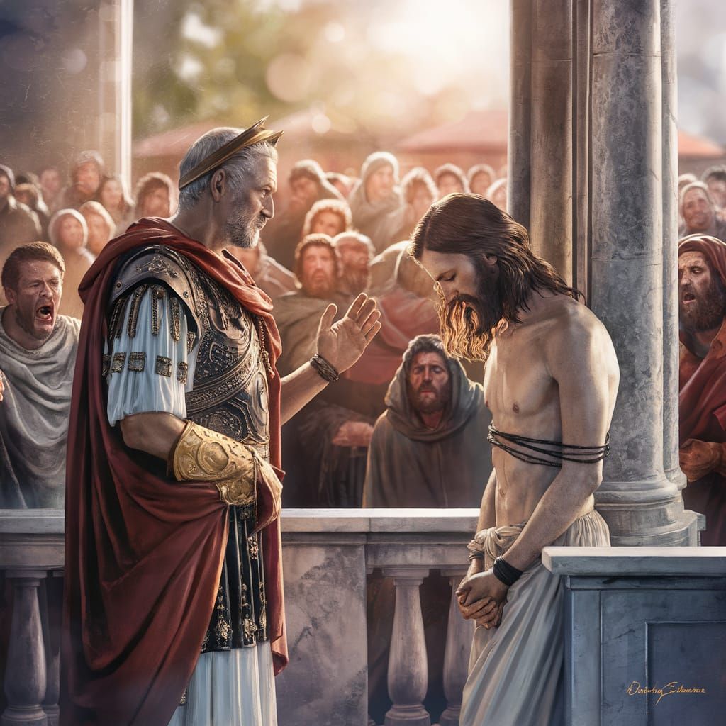 Pontius Pilate Judging Jesus: High-Resolution Photograph
