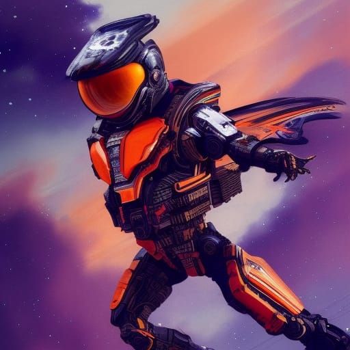 Male Space Pilot " Let's Go "