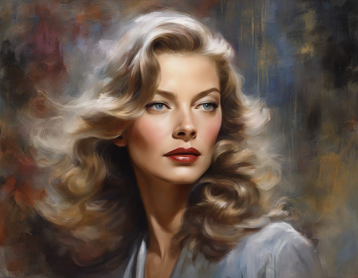 Lauren Bacall 1940s Movie Poster Portrait