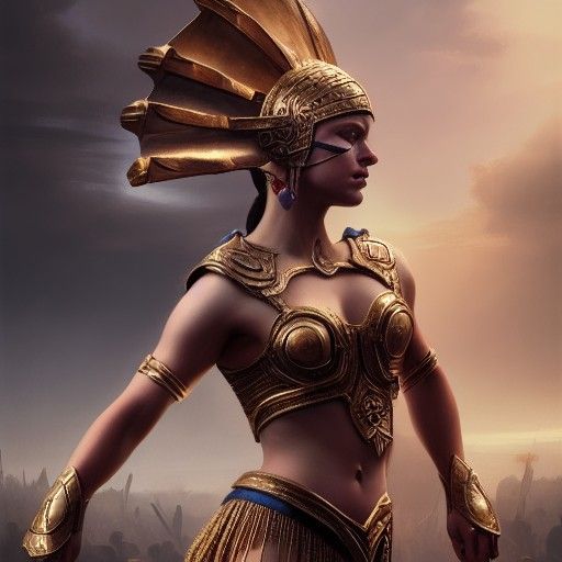 Gladiator in Arena: Hyperrealistic CGI Oil Painting