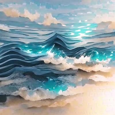 Calming Ocean Waves: A Peaceful Seascape