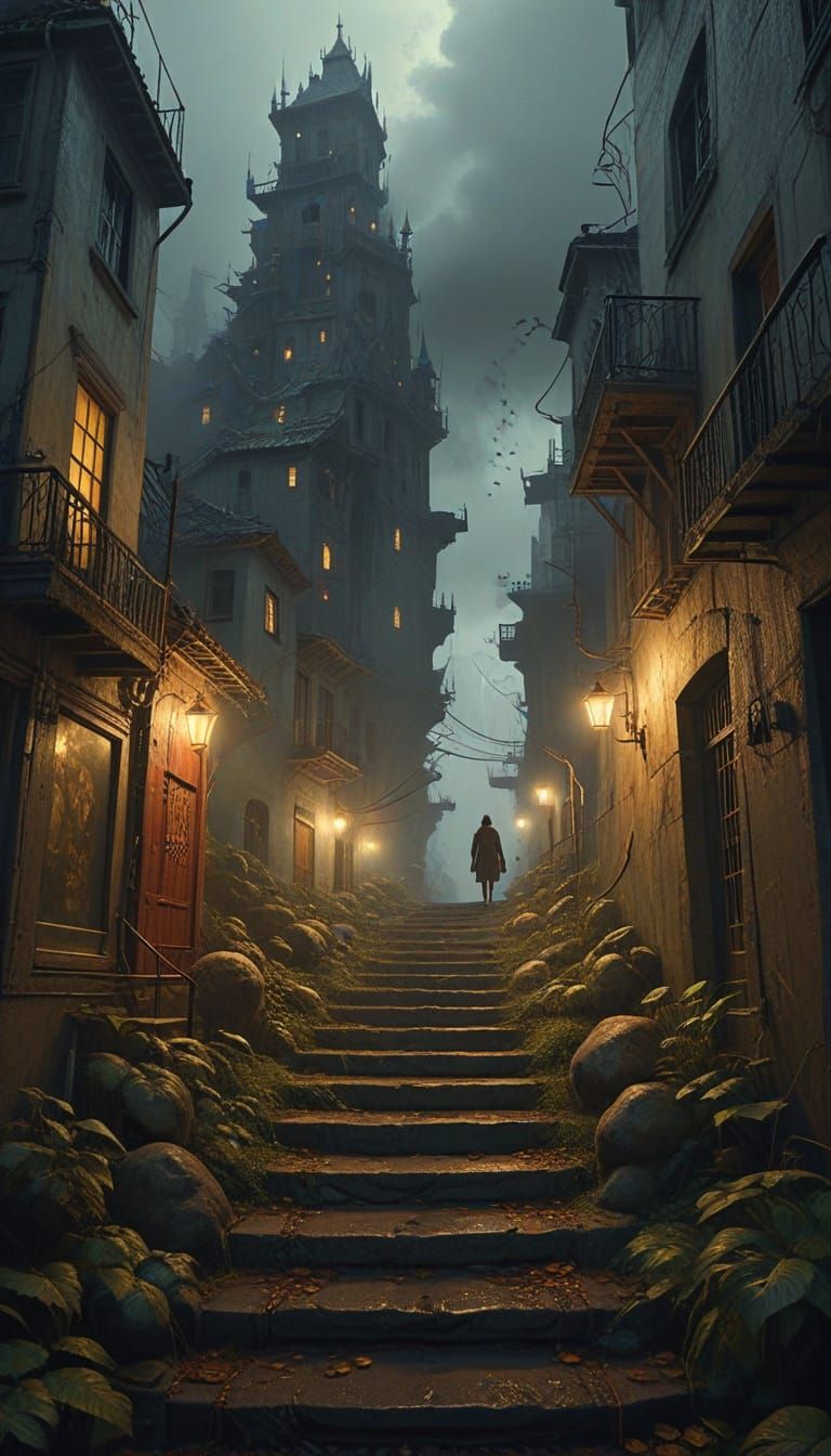 Surreal, Impasto Artwork of Futuristic, Socialist Realism