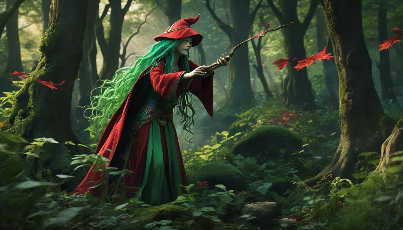 Wizard Casting Spells in Perfect World Environment